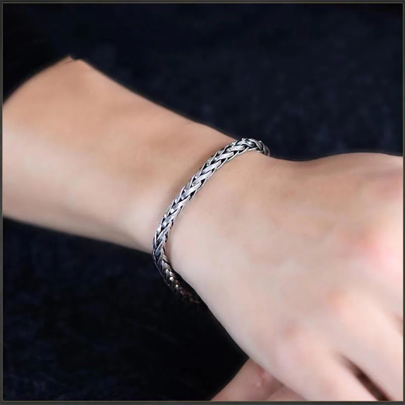 Bracciale con fibbia della ricchezza intrecciata a forma di chiglia di drago vintage Buddha Stones - Image 6