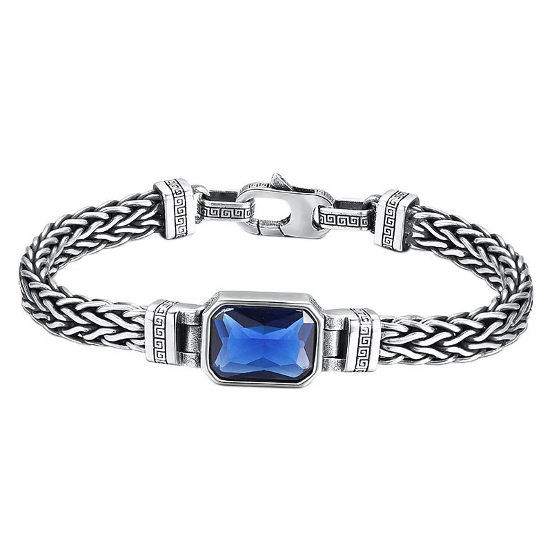 Bracciale con fibbia per la ricchezza e guarigione con chiglia di drago in acrilico blu retrò Buddha Stones - Image 14