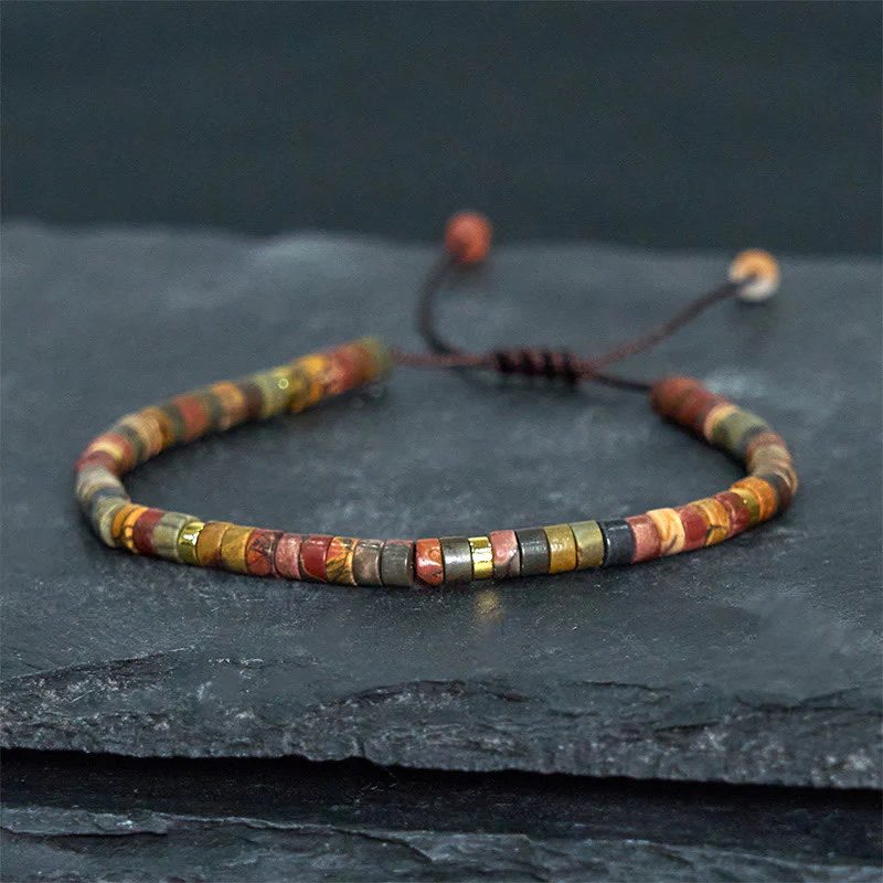 Bracciale con perline distanziatrici in rodonite e Buddha Stones per la guarigione delle relazioni - Image 2