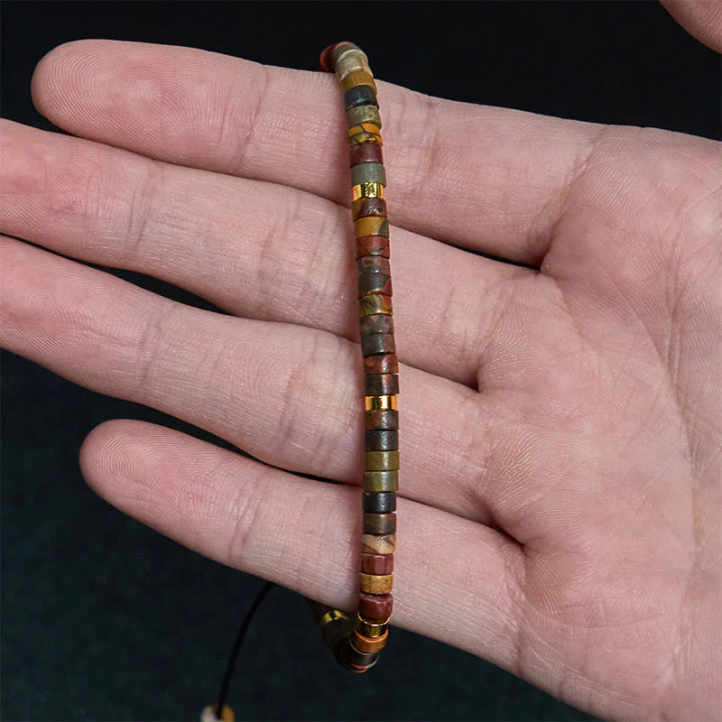 Bracciale con perline distanziatrici in rodonite e Buddha Stones per la guarigione delle relazioni - Image 4