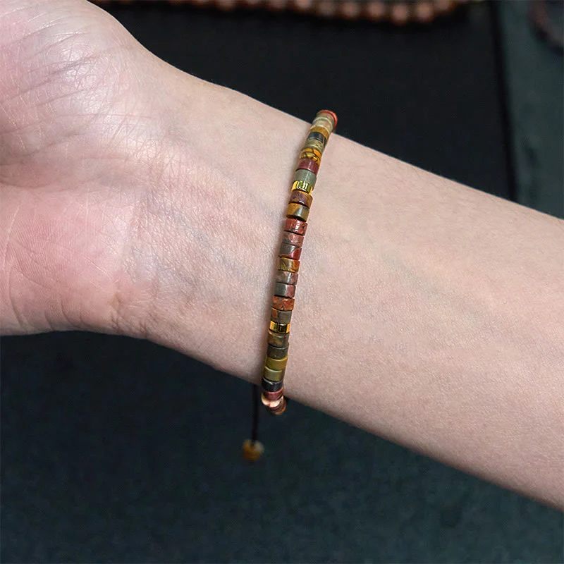 Bracciale con perline distanziatrici in rodonite e Buddha Stones per la guarigione delle relazioni - Image 5