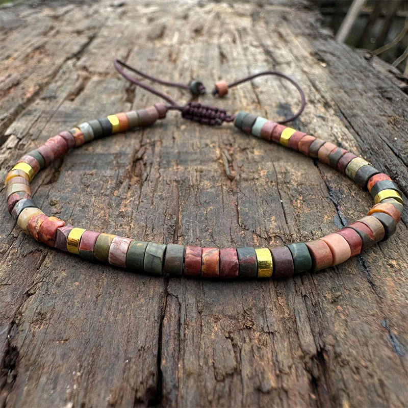 Bracciale con perline distanziatrici in rodonite e Buddha Stones per la guarigione delle relazioni - Image 8