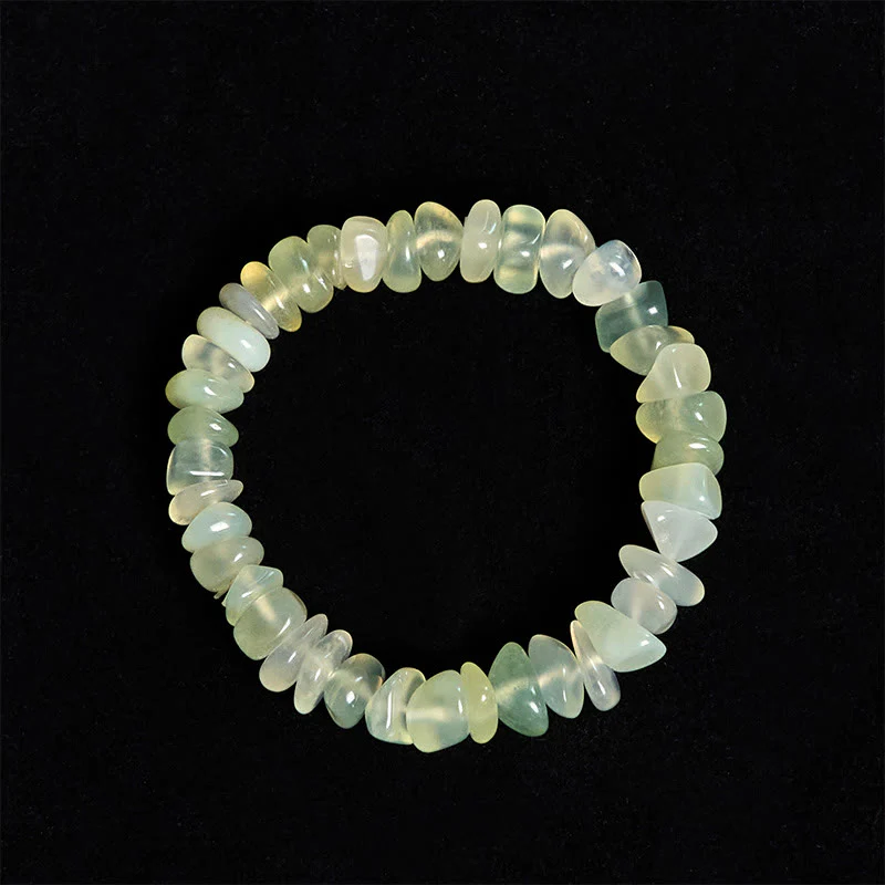 Bracciale della pace con blocchi irregolari di peridoto naturale Buddha Stones - Image 3