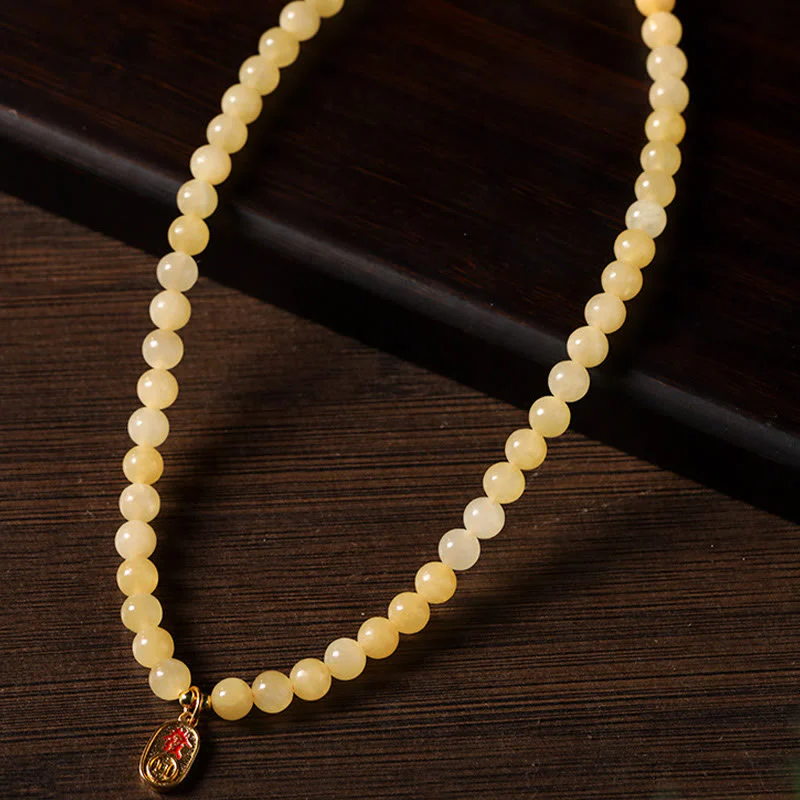 Bracciale della ricchezza con doppio cerchio, Buddha Stones di topazio e cubo di giada - Image 3