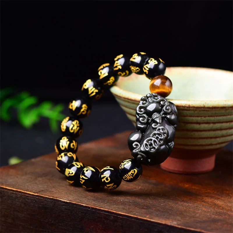 Bracciale della ricchezza in ossidiana PiXiu FengShui - Image 3