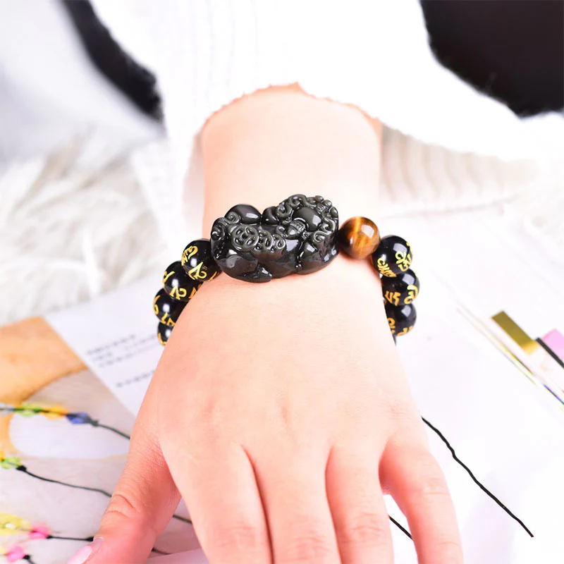 Bracciale della ricchezza in ossidiana PiXiu FengShui - Image 5