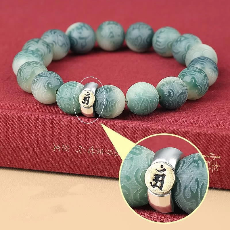 Bracciale della saggezza inciso con Buddha Stones dello zodiaco cinese natale Buddha Bodhi Om Mani Padme Hum - Image 15