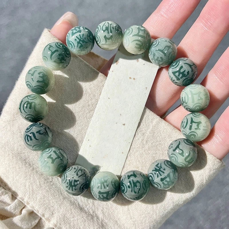 Bracciale della saggezza inciso con Buddha Stones dello zodiaco cinese natale Buddha Bodhi Om Mani Padme Hum - Image 20