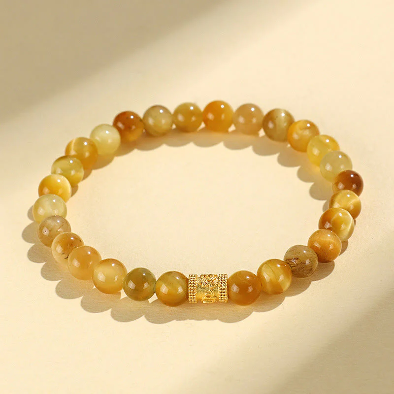 Bracciale di protezione con Buddha Stones Occhio di tigre Fu Carattere Bambù Koi Pesce Loto Om Mani Padme Hum - Image 15