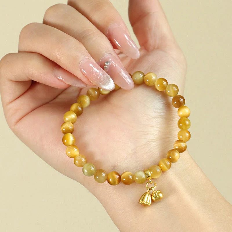 Bracciale di protezione con Buddha Stones Occhio di tigre Fu Carattere Bambù Koi Pesce Loto Om Mani Padme Hum - Image 8