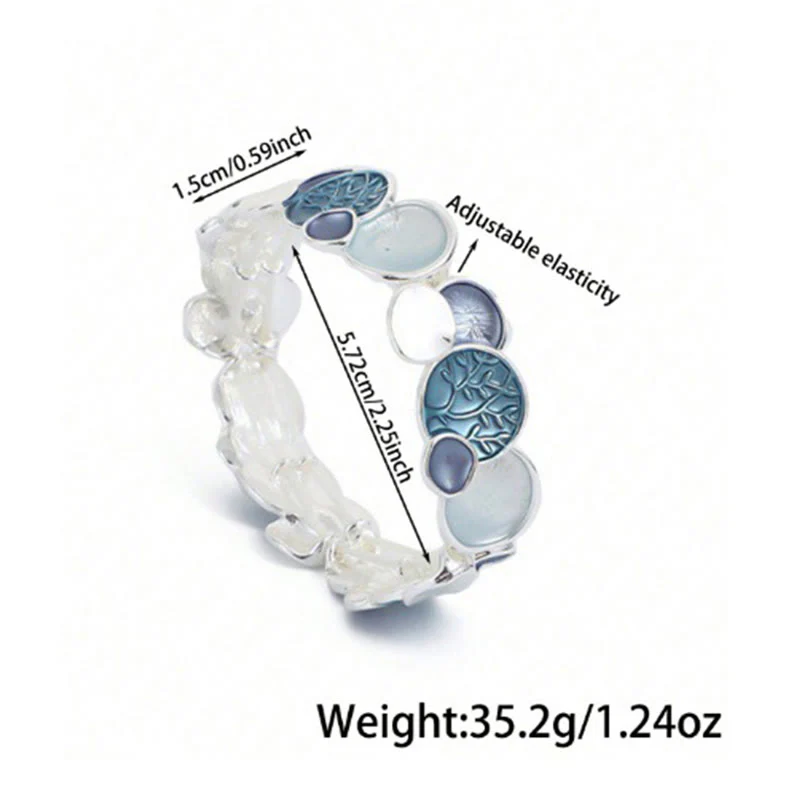 Bracciale elastico in lega di unità con motivo rotondo "L'albero della vita" Buddha Stones - Image 9