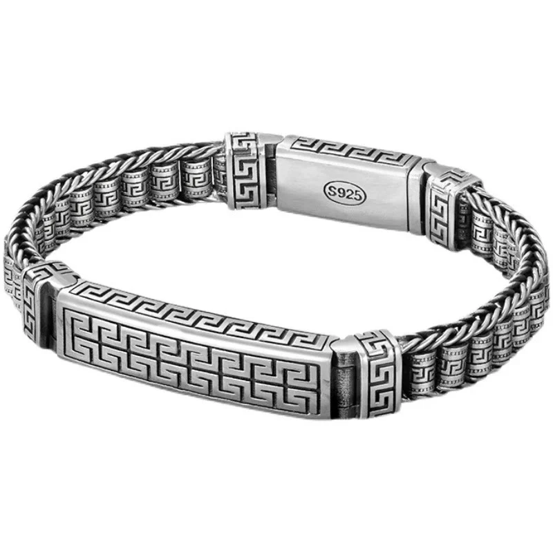 Bracciale girevole con motivo a linee vintage Buddha Stones Balance - Image 5