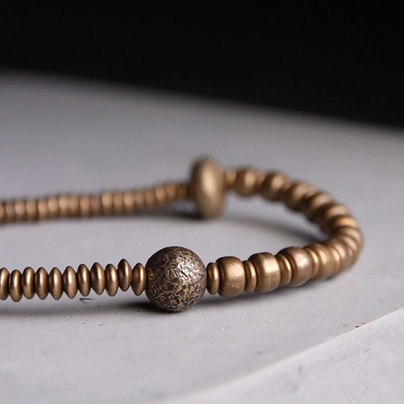 Bracciale in ottone con Buddha Stones e rame e fortuna - Image 14