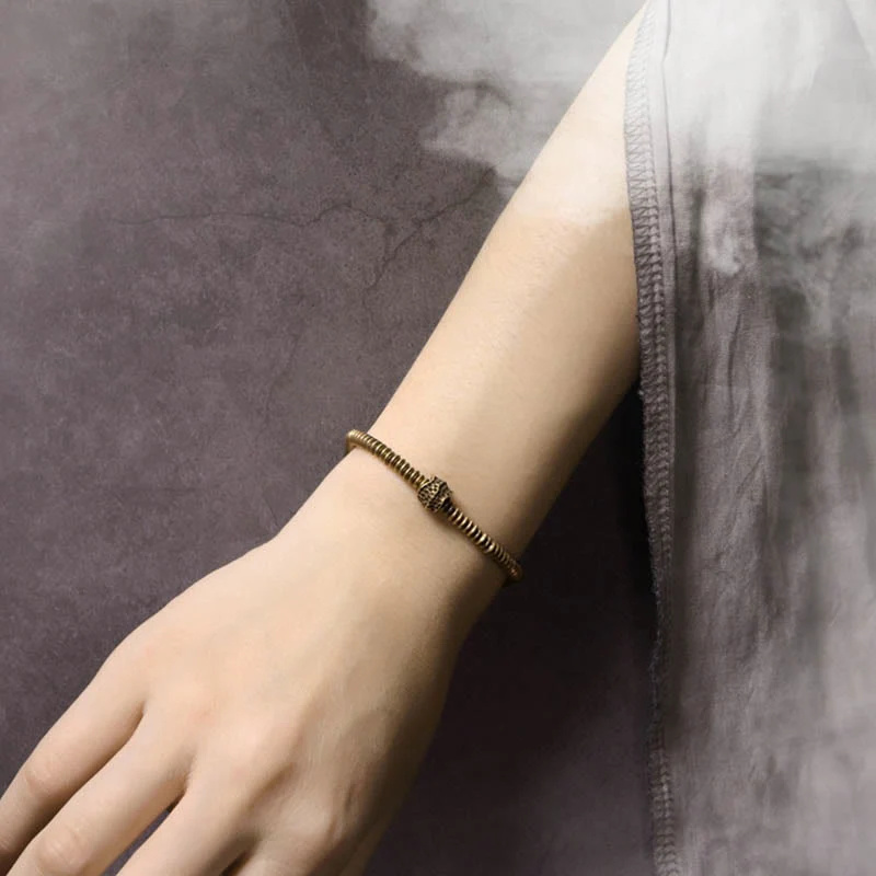 Bracciale in ottone con Buddha Stones e rame e fortuna - Image 4