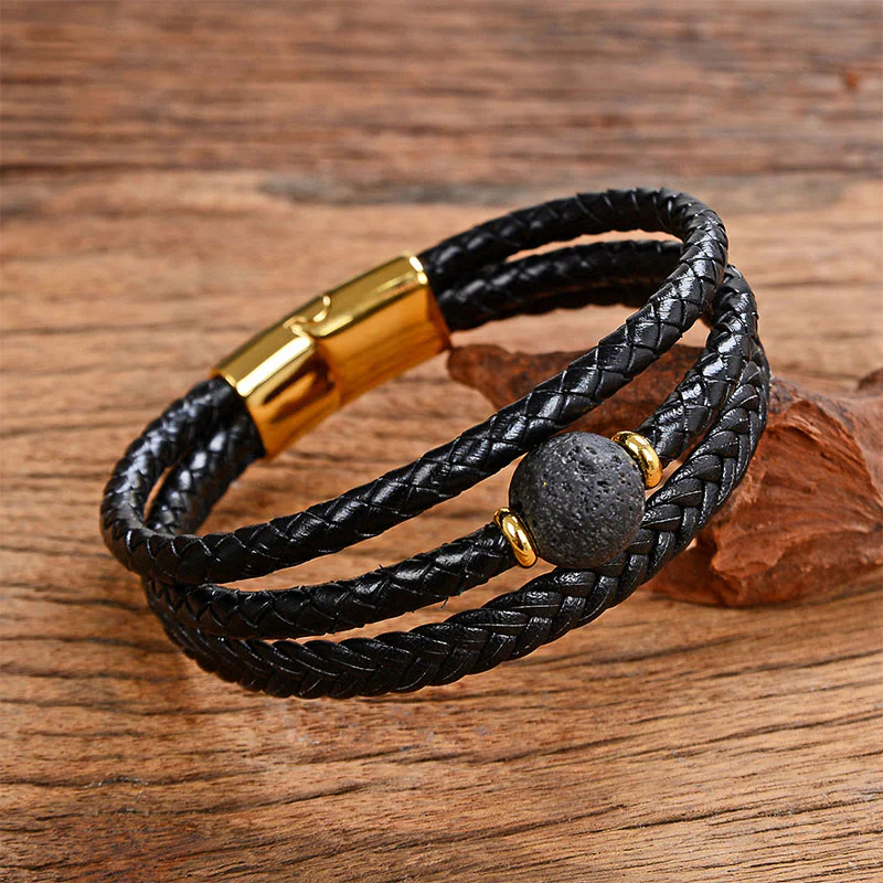 Bracciale in pelle intrecciata con perline multicolori, ametista e lazurite, con sei vere parole, Buddha Stones - Image 24