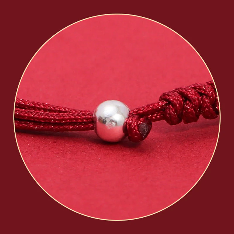 Bracciale intrecciato Buddha Stones 999 Sterling Silver PiXiu Strawberry Quartz Bead Wealth Luck - Image 8