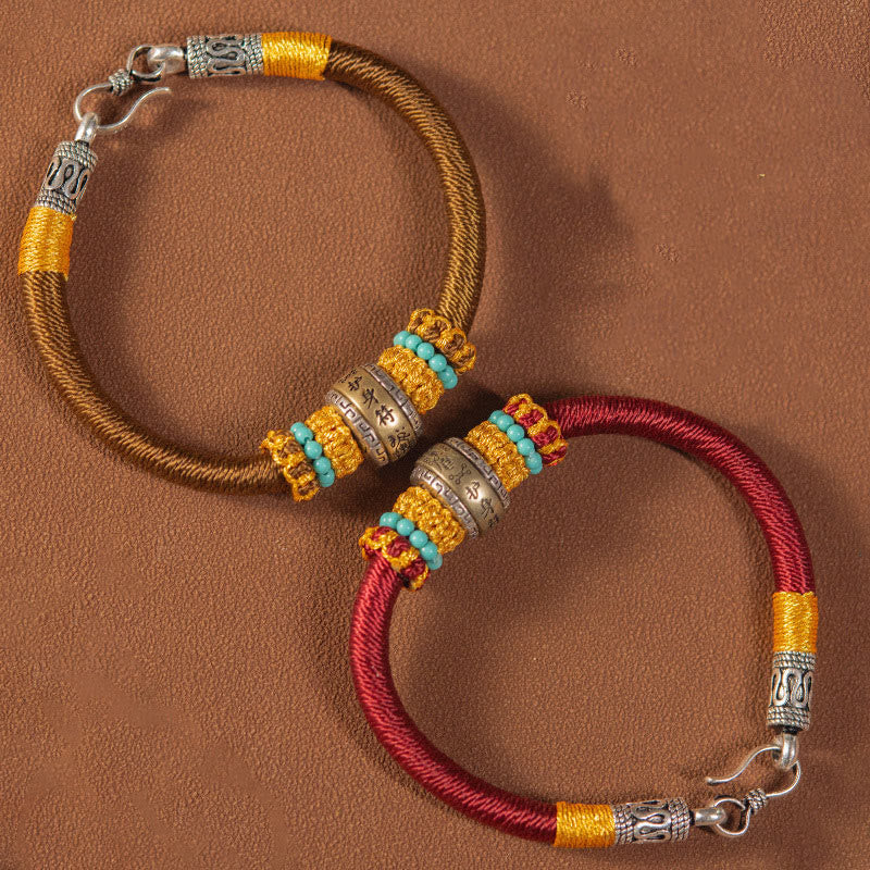 Bracciale intrecciato con amuleto Buddha Stones fatto a mano con nodo di King Kong, protezione dalla fortuna - Image 2