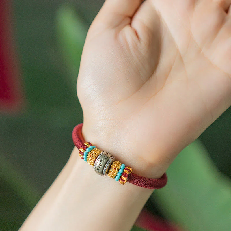 Bracciale intrecciato con amuleto Buddha Stones fatto a mano con nodo di King Kong, protezione dalla fortuna - Image 4