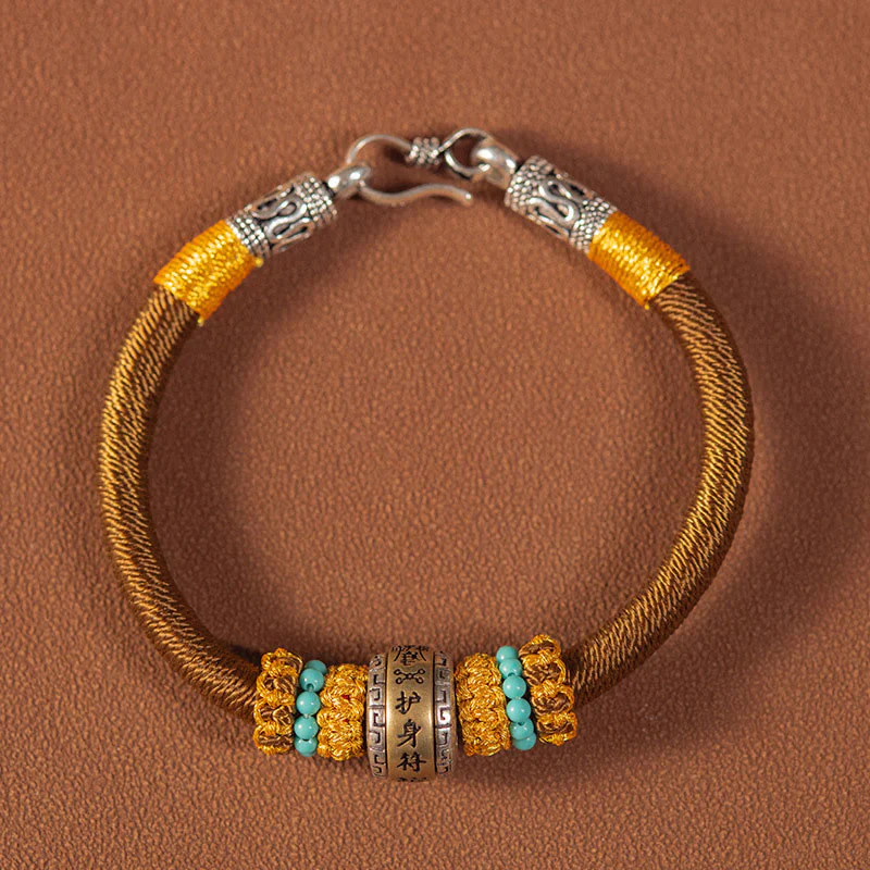Bracciale intrecciato con amuleto Buddha Stones fatto a mano con nodo di King Kong, protezione dalla fortuna - Image 7