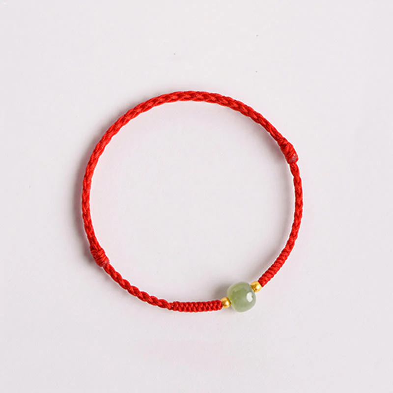 Bracciale intrecciato con Buddha Stones e portafortuna - Image 2
