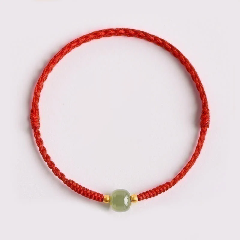 Bracciale intrecciato con Buddha Stones e portafortuna - Image 3