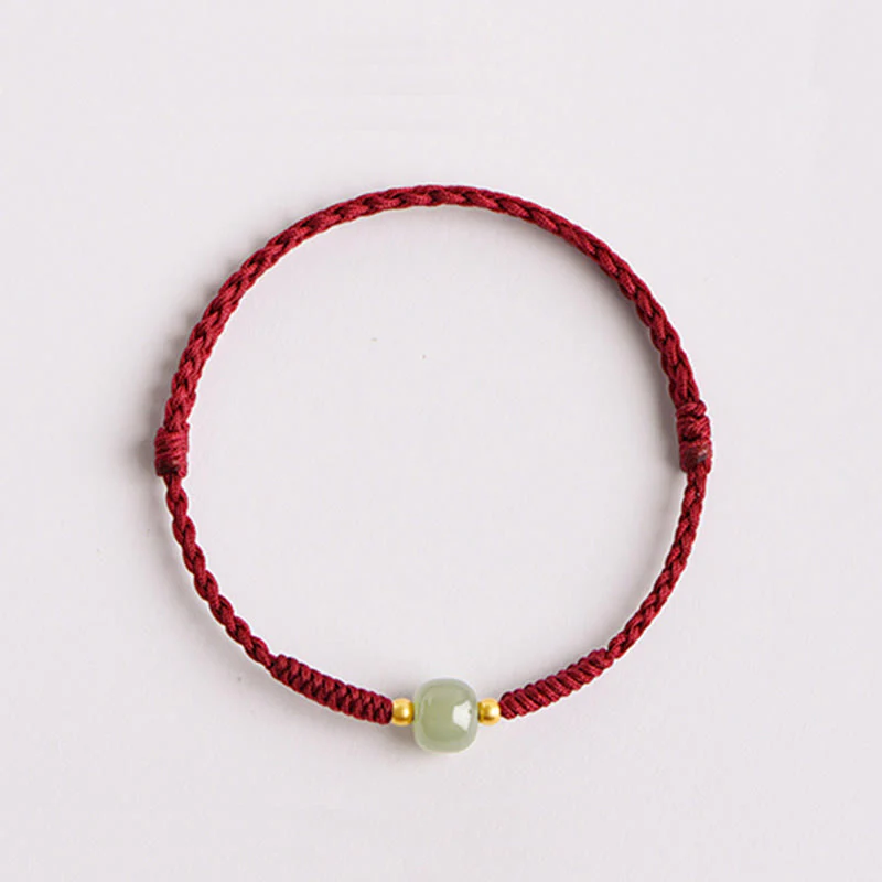 Bracciale intrecciato con Buddha Stones e portafortuna - Image 7