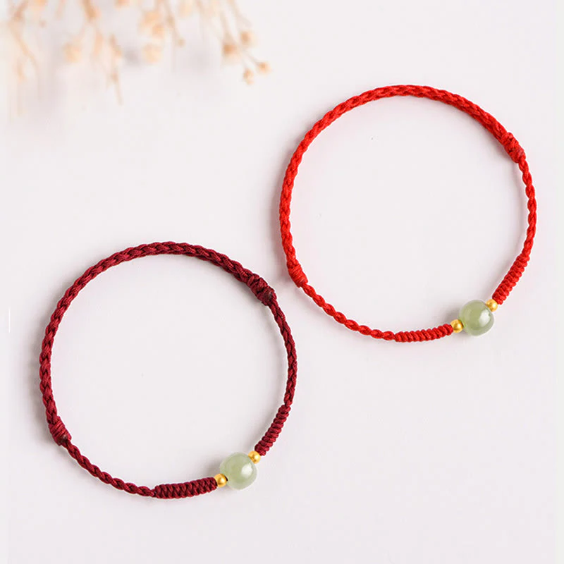 Bracciale intrecciato con Buddha Stones e portafortuna - Image 8