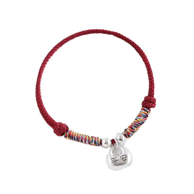 Bracciale intrecciato con carattere Fu in argento sterling 925 fatto a mano con Buddha Stones, sicuro e fortunato - Image 13