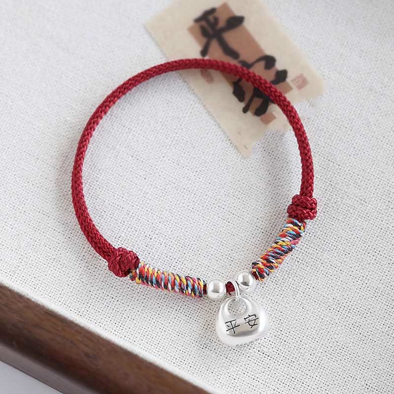 Bracciale intrecciato con carattere Fu in argento sterling 925 fatto a mano con Buddha Stones, sicuro e fortunato - Image 9