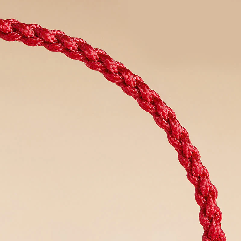 Bracciale intrecciato con perline di giada rotonde fatte a mano con Buddha Stones e portafortuna - Image 10