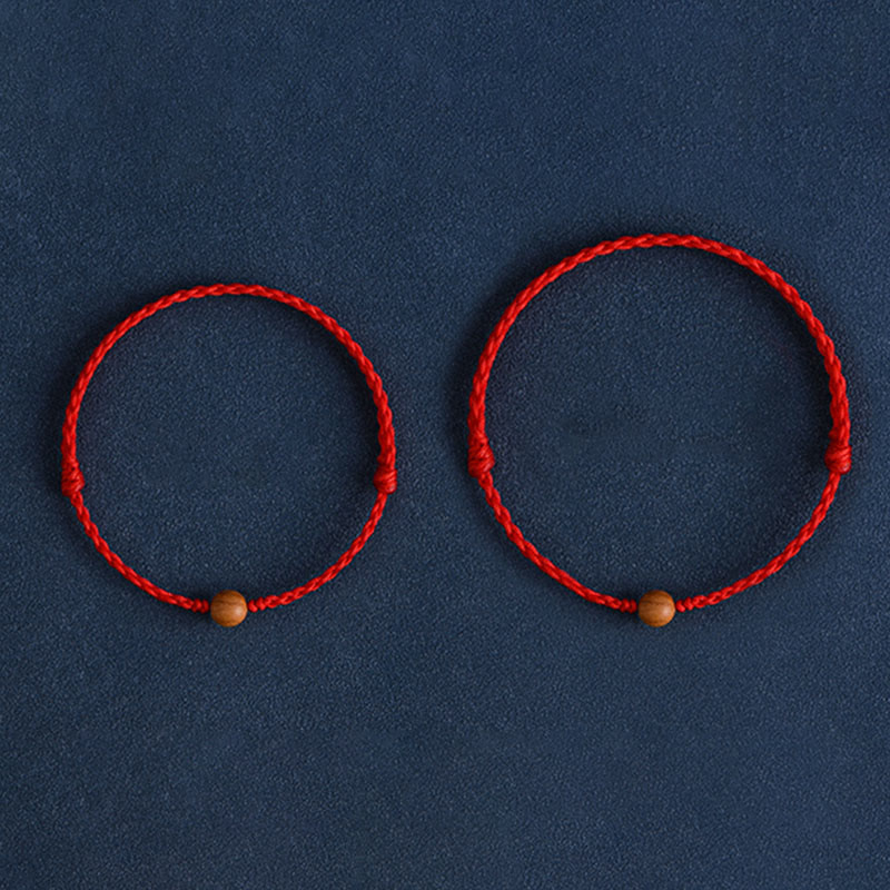 Bracciale intrecciato con perline di legno di pesca naturale Buddha Stones che allontanano gli spiriti maligni - Image 15