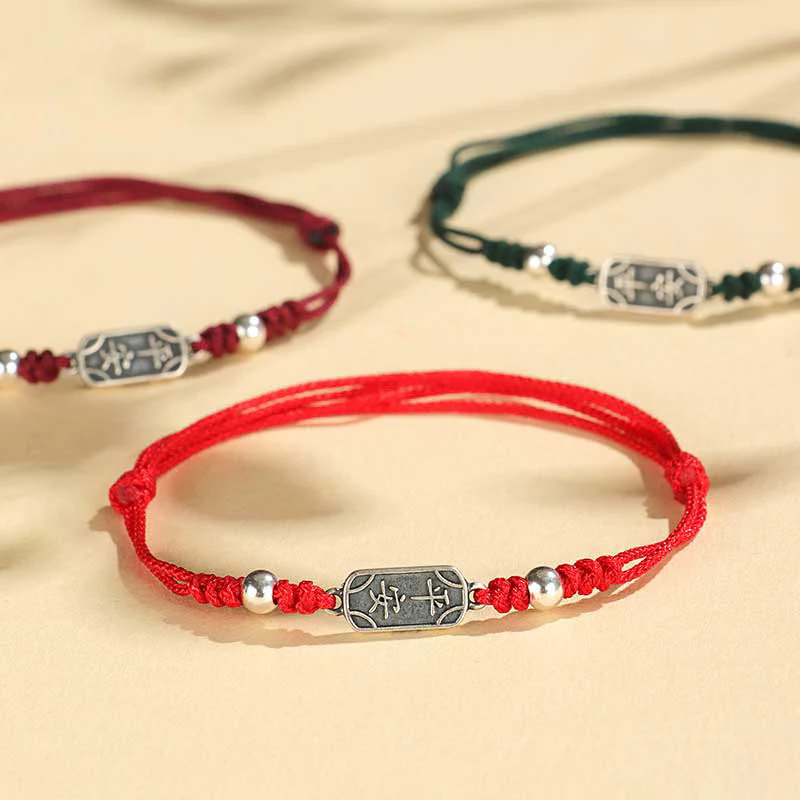 Bracciale intrecciato in argento sterling 925 fatto a mano con Buddha Stones, pace e gioia, protezione sicura e benefica - Image 16