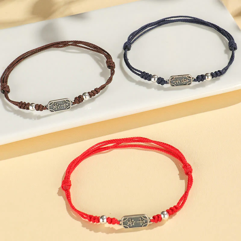 Bracciale intrecciato in argento sterling 925 fatto a mano con Buddha Stones, pace e gioia, protezione sicura e benefica - Image 17