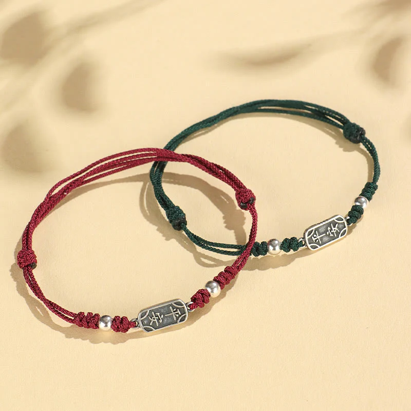 Bracciale intrecciato in argento sterling 925 fatto a mano con Buddha Stones, pace e gioia, protezione sicura e benefica - Image 19