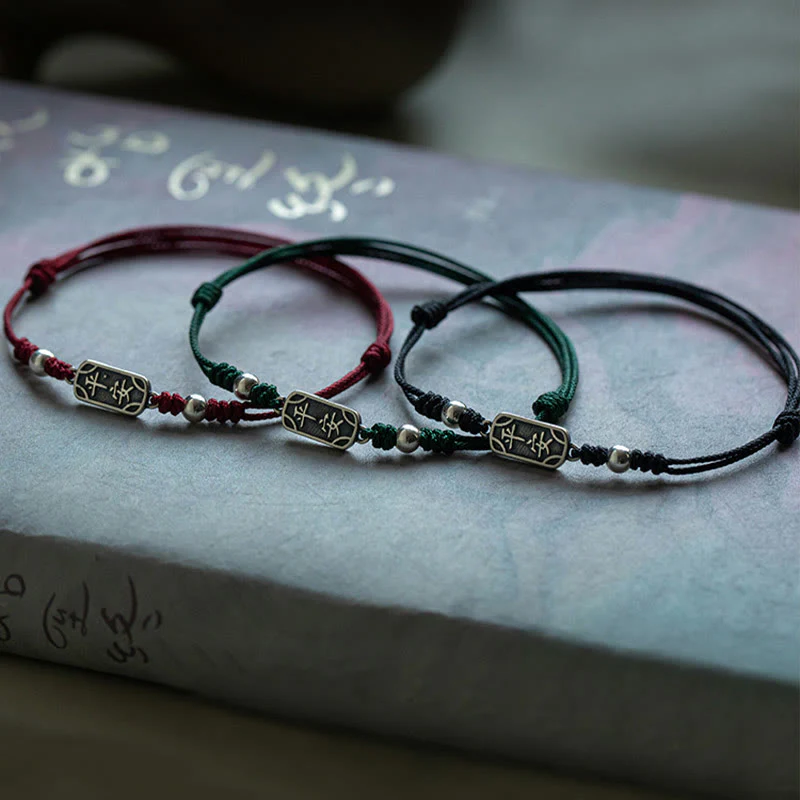 Bracciale intrecciato in argento sterling 925 fatto a mano con Buddha Stones, pace e gioia, protezione sicura e benefica - Image 20