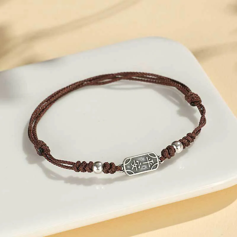 Bracciale intrecciato in argento sterling 925 fatto a mano con Buddha Stones, pace e gioia, protezione sicura e benefica - Image 21