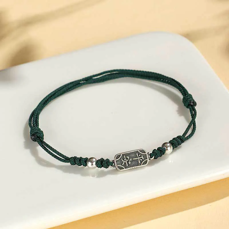 Bracciale intrecciato in argento sterling 925 fatto a mano con Buddha Stones, pace e gioia, protezione sicura e benefica - Image 23