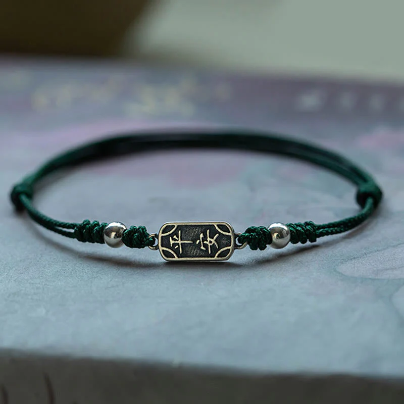 Bracciale intrecciato in argento sterling 925 fatto a mano con Buddha Stones, pace e gioia, protezione sicura e benefica - Image 24
