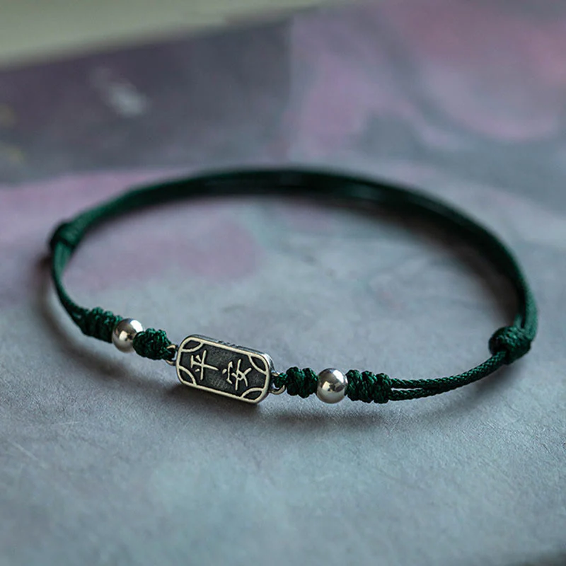 Bracciale intrecciato in argento sterling 925 fatto a mano con Buddha Stones, pace e gioia, protezione sicura e benefica - Image 25