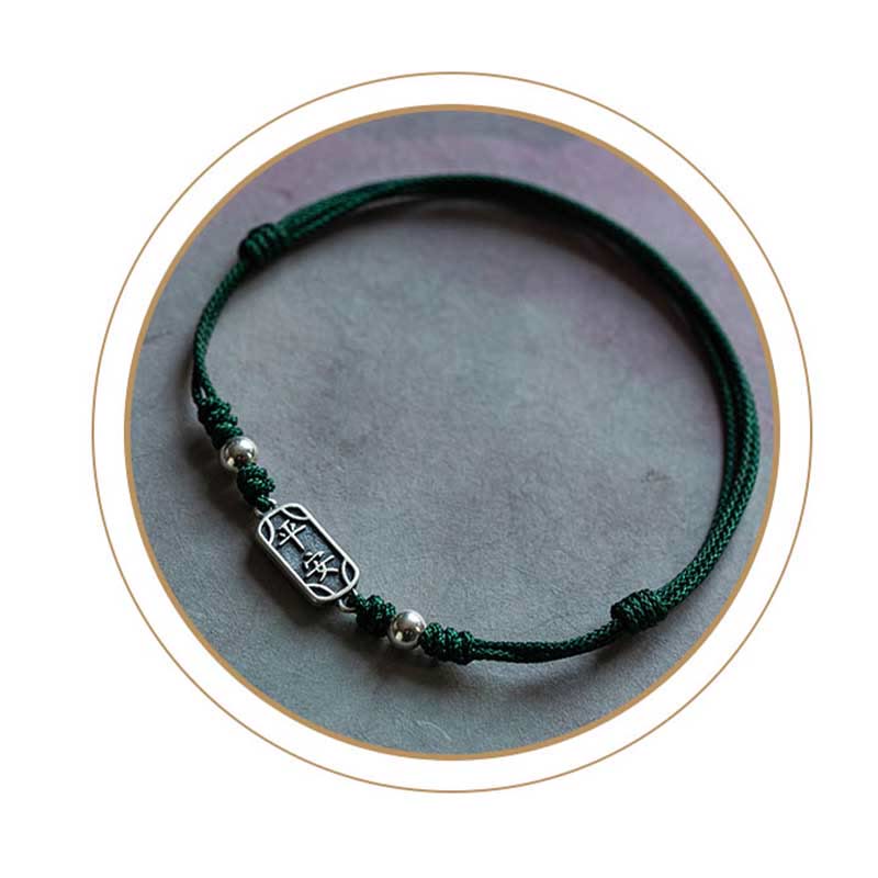 Bracciale intrecciato in argento sterling 925 fatto a mano con Buddha Stones, pace e gioia, protezione sicura e benefica - Image 30