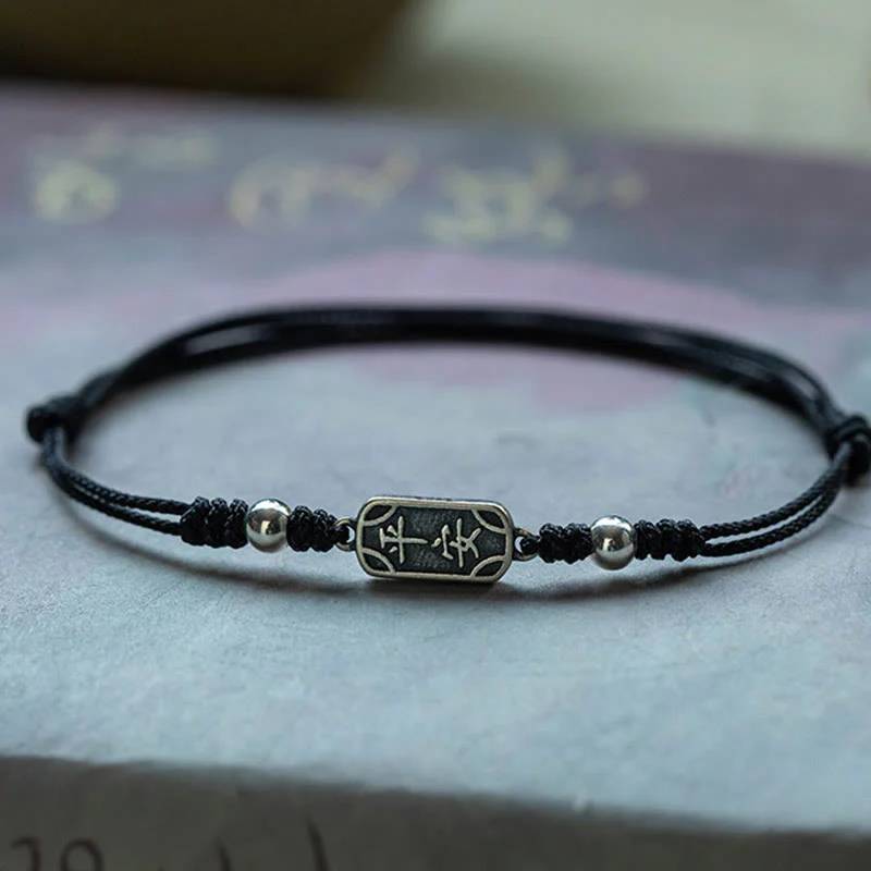 Bracciale intrecciato in argento sterling 925 fatto a mano con Buddha Stones, pace e gioia, protezione sicura e benefica - Image 33