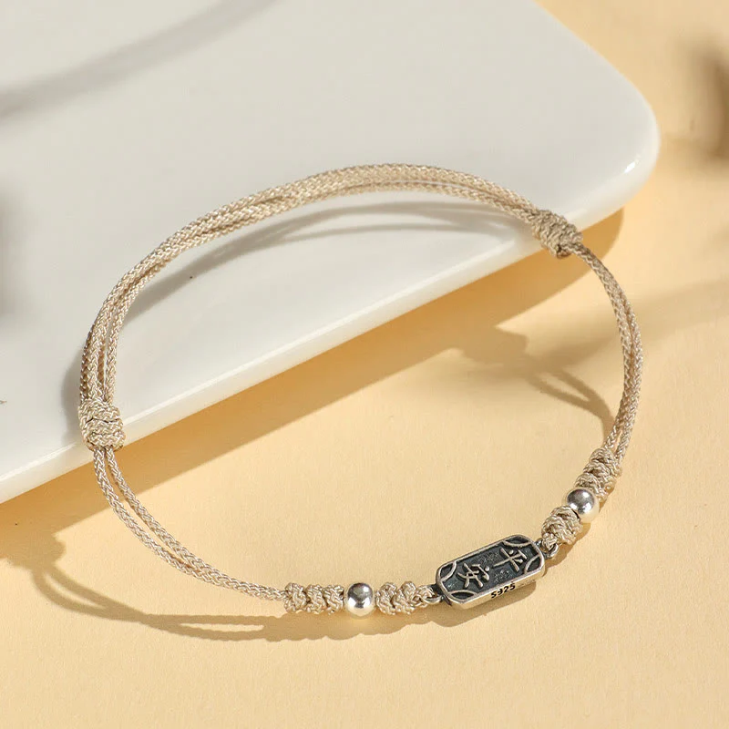 Bracciale intrecciato in argento sterling 925 fatto a mano con Buddha Stones, pace e gioia, protezione sicura e benefica - Image 37
