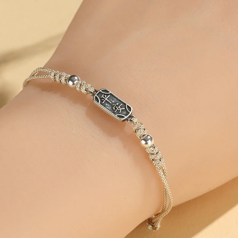 Bracciale intrecciato in argento sterling 925 fatto a mano con Buddha Stones, pace e gioia, protezione sicura e benefica - Image 38