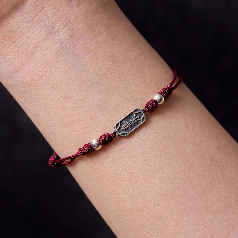 Bracciale intrecciato in argento sterling 925 fatto a mano con Buddha Stones, pace e gioia, protezione sicura e benefica - Image 7