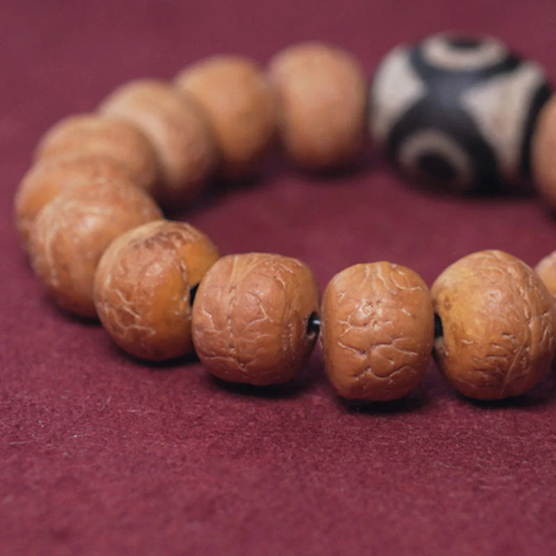 Bracciale Mala da polso con ciondolo di pace in Buddha Stones Tibet Bodhi Seed Dzi Bead - Image 3