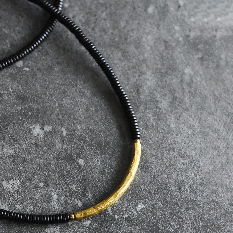 Bracciale multistrato in ottone, rame e legno di ebano Buddha Stones - Image 12