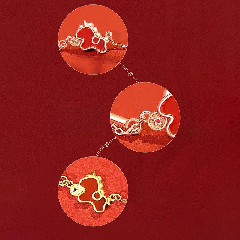Bracciale portafortuna con ciondolo a moneta in agata rossa con filo rosso in argento sterling 925 "Anno del cavallo" Buddha Stones - Image 10