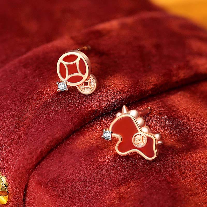 Bracciale portafortuna con ciondolo a moneta in agata rossa con filo rosso in argento sterling 925 "Anno del cavallo" Buddha Stones - Image 17