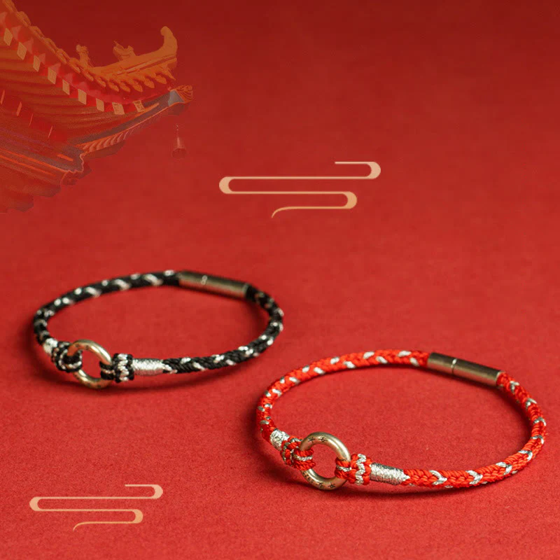 Bracciale portafortuna in argento sterling 925 con cordino rosso Buddha Stones - Image 18