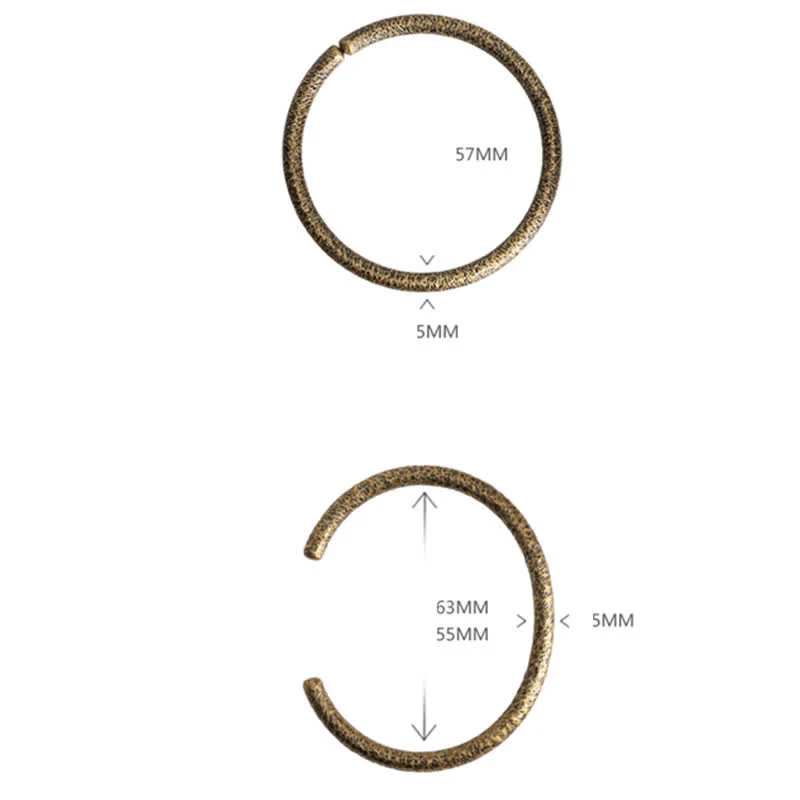Bracciale regolabile con polsino in rame e design rustico Buddha Stones - Image 17